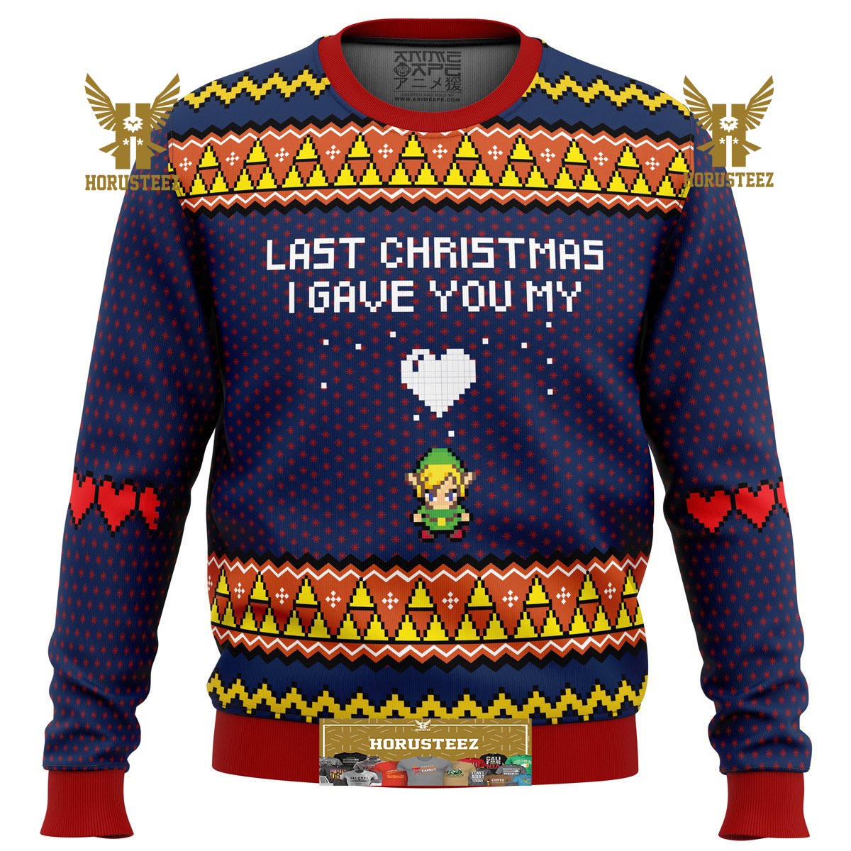 Last Christmas I Gave You My Heart Zelda Gifts For Family Christmas Holiday  Ugly Sweater - Horusteez